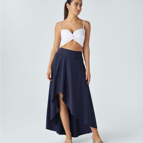 HALARA Breezeful High Waisted High Low Ruffle 2-in-1 MEDIUM Regular Maxi Skirt - Picture 2 of 10